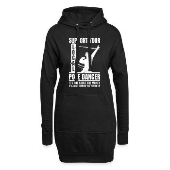 Réseau électrique électrique haute tension - Sweat-shirt à capuche long Femme - noir - Devant