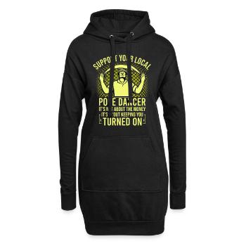 Réseau électrique électrique haute tension - Sweat-shirt à capuche long Femme - noir - Devant