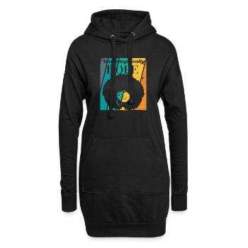 Entschuldigungslos Strong Queen Woman - Hoodie-Kleid - Schwarz - Vorne