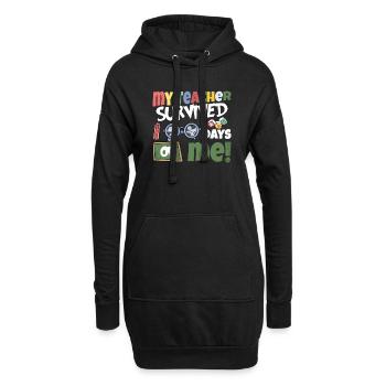 Mein Lehrer Hat 100 Tage Von Mir Überlebt! - Hoodie-Kleid - Schwarz - Vorne