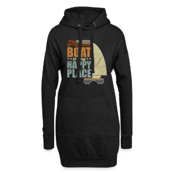 Catamaran Capitaine Voilier - Sweat-shirt à capuche long Femme - noir - Devant