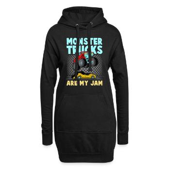 Monster Trucks Are My Jam Monster Truck Show - Hoodie Dress - black - Front