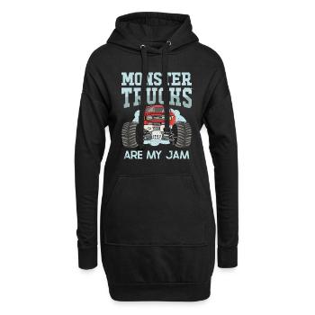 Monster Trucks Are My Jam Monster Truck Show - Hoodie Dress - black - Front