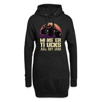 Monster Trucks Are My Jam Monster Truck Show - Hoodie Dress - black - Front