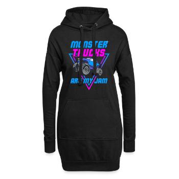 Monster Trucks Are My Jam Monster Truck Show - Hoodie Dress - black - Front