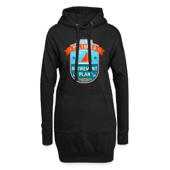 Sailing Retirement Plan Retired Sailor Segelboot - Hoodie-Kleid - Schwarz - Vorne