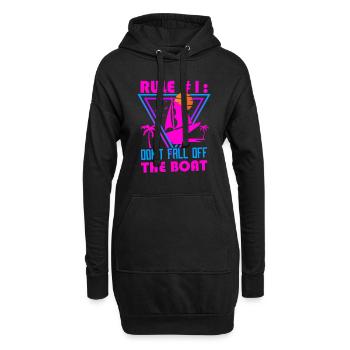 Drôle de voilier pour le capitaine du bateau - Sweat-shirt à capuche long Femme - noir - Devant