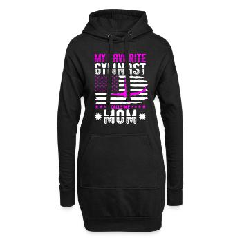 Meine Lieblingsturnerin Nennt Mich Mama Gymnastik - Hoodie-Kleid - Schwarz - Vorne