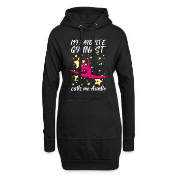 Ma gymnaste préférée m’appelle Tante Gymnastique - Sweat-shirt à capuche long Femme - noir - Devant