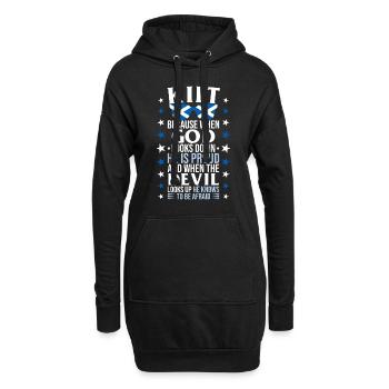 Kilt écossais disant jupe écossaise Écosse - Sweat-shirt à capuche long Femme - noir - Devant