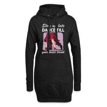 Formation en danse Ballroom Danse de couple - Sweat-shirt à capuche long Femme - noir - Devant