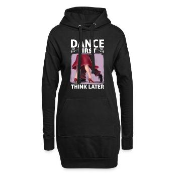 Danse d’abord penser plus tard Ballroom Couple Danse Danse - Sweat-shirt à capuche long Femme - noir - Devant