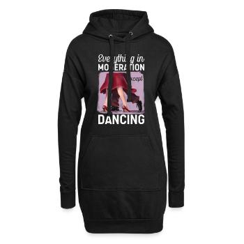 Tanzen Spruch Ballsaal Paartanz Tanz Tanzfläche - Hoodie-Kleid - Schwarz - Vorne
