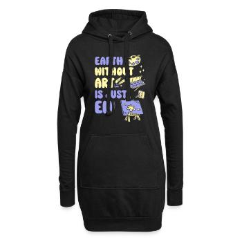 Kunstlehrer Lustiger Spruch Kunstkurs Kunstklasse - Hoodie-Kleid - Schwarz - Vorne