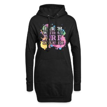 Professeur d’art Drôle de dicteur Cours d’art Cours d’art - Sweat-shirt à capuche long Femme - noir - Devant