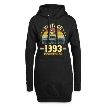 Fête Anniversaire Juin 1993 30 Ans Anniversaire - Sweat-shirt à capuche long Femme - noir - Devant