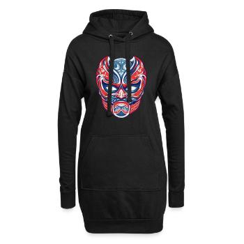 Lucha Libre Mexikanische Wrestling Maske Luchador - Hoodie-Kleid - Schwarz - Vorne