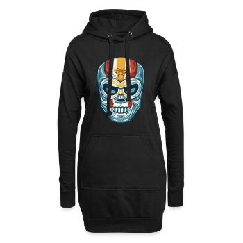 Lucha Libre Mexikanische Wrestling Maske Luchador - Hoodie-Kleid - Schwarz - Vorne