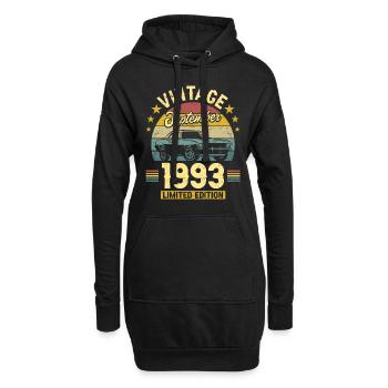 Anniversaire Septembre 1993 30 Ans Anniversaire - Sweat-shirt à capuche long Femme - noir - Devant