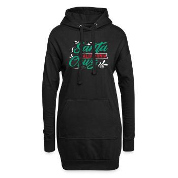 70 ' s 80 ' s dans la ville californienne de Santa Cruz - Sweat-shirt à capuche long Femme - noir - Devant