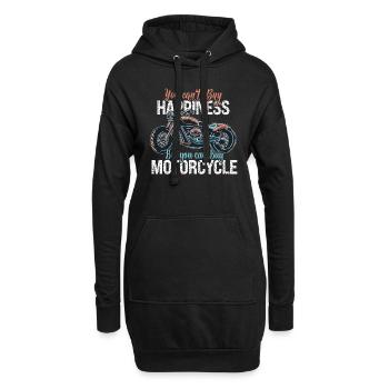 Le bonheur ne s’achète pas, mais on peut s’acheter un - Sweat-shirt à capuche long Femme - noir - Devant