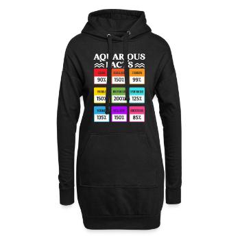 Horoscope du signe de naissance de l’astrologie du Verseau - Sweat-shirt à capuche long Femme - noir - Devant
