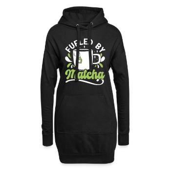 Amateur de thé Matcha Matcha dictons Tea Time - Sweat-shirt à capuche long Femme - noir - Devant