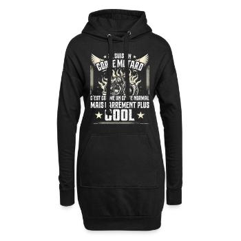 Carrément Plus Cool Corse Motard Cadeau Moto - Sweat-shirt à capuche long Femme - noir - Devant