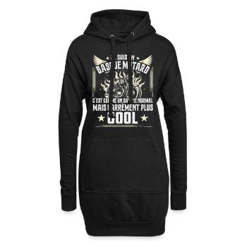 Carrément Plus Cool Basque Motard Cadeau Moto - Sweat-shirt à capuche long Femme - noir - Devant