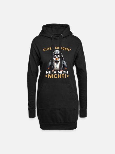 Guten Morgen Nerv Mich Nicht - Hoodie-Kleid - Schwarz
