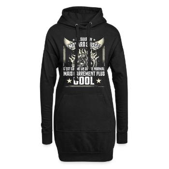 Carrément Plus Cool Motard Suisse Cadeau Moto - Sweat-shirt à capuche long Femme - noir - Devant