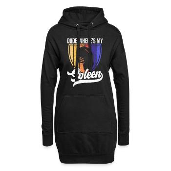 Milz-Entfernung Splenektomie OP Lustiger Spruch - Hoodie-Kleid - Schwarz - Vorne