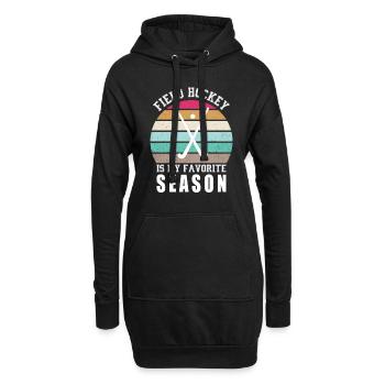 Feldhockey Ist Meine Lieblingssaison Hallenhockey - Hoodie-Kleid - Schwarz - Vorne
