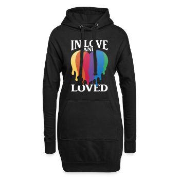 Cadeau de la Saint-Valentin Femme Petite Amie 14 février - Sweat-shirt à capuche long Femme - noir - Devant