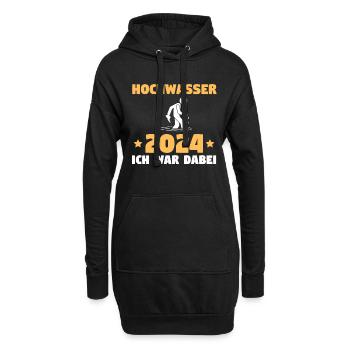 Hochwasser 2024 Ich War Dabei - Hoodie-Kleid - Schwarz - Vorne