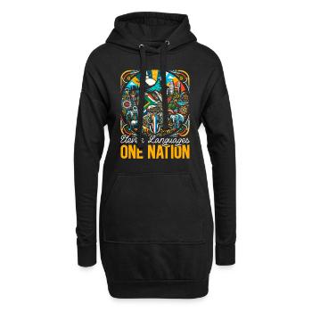 Südafrika Pride Südafrikanische Flagge - Hoodie-Kleid - Schwarz - Vorne