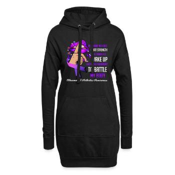 Rheuma-Krieger im Kampf - Hoodie-Kleid - Schwarz - Vorne