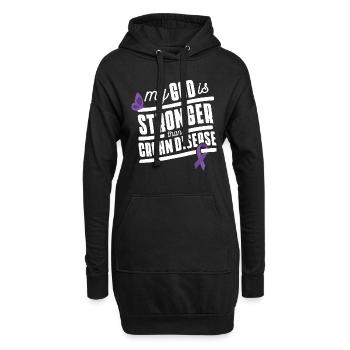 Glaube stärker als Morbus Crohn - Hoodie-Kleid - Schwarz - Vorne