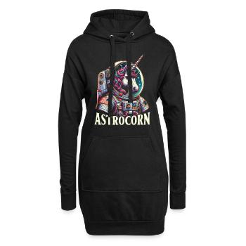 Astrocorn Astronaut Unicorn Mythical Creature - Hoodie Dress - black - Front