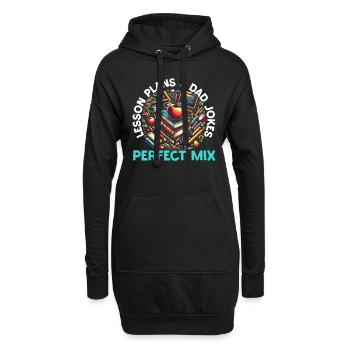 Vaterschaft Schul-Lehrers Zum Vatertag - Hoodie-Kleid - Schwarz - Vorne