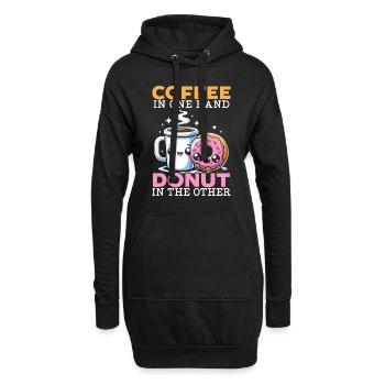 Nationaler Donut-tag, Donut-liebhaber, - Hoodie-Kleid - Schwarz - Vorne