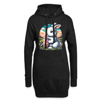 Lustiges Boba-tee-liebhaber-bubble-tea-getränk - Hoodie-Kleid - Schwarz - Vorne