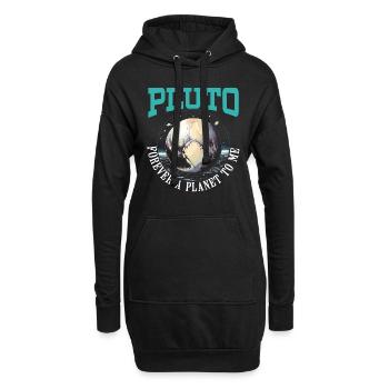Pluton, planète, astronomie, astronome de l’espace, astronaute - Sweat-shirt à capuche long Femme - noir - Devant