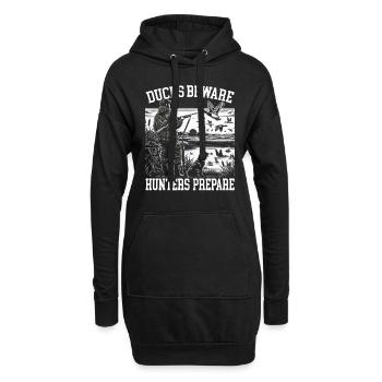 Chasseur de canards, Duckaholic, Sauvagine, Chasse au canard - Sweat-shirt à capuche long Femme - noir - Devant