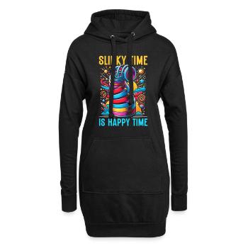 Slinky Treppenläufer Hyperspring 90s - Hoodie-Kleid - Schwarz - Vorne