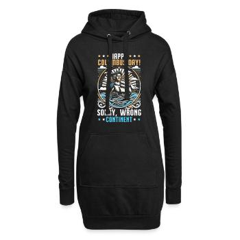 Columbus Day Amérique 1492 Usa Découverte - Sweat-shirt à capuche long Femme - noir - Devant
