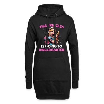 This Princess Is Going To Kindergarten - Hoodie-Kleid - Schwarz - Vorne
