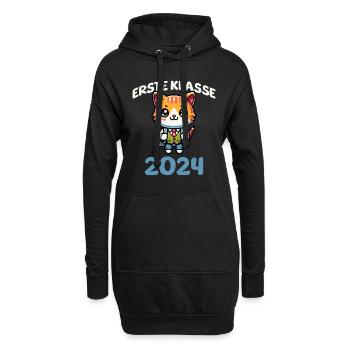 Erste Klasse 2024 - Hoodie-Kleid - Schwarz - Vorne