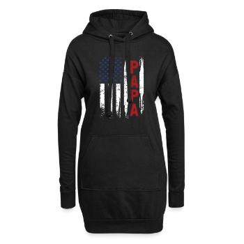 Meilleur papa de tous les temps Vintage Meilleur papa Le - Sweat-shirt à capuche long Femme - noir - Devant