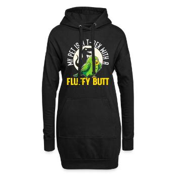 Perruche amoureuse de la perruche Perruche oiseau - Sweat-shirt à capuche long Femme - noir - Devant